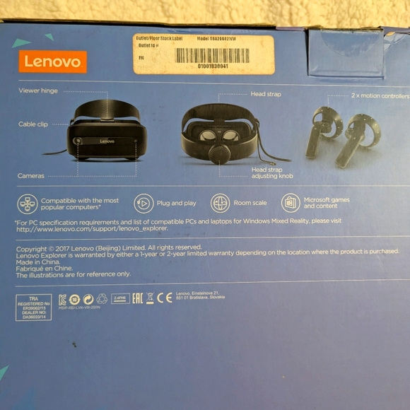 Lenovo Explorer Virtual Reality Interactive Goggles & Remote Controls. - Picture 3 of 7